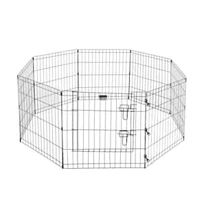 8-Panel 24 in. x 24 in. Exercise Playpen with Gate