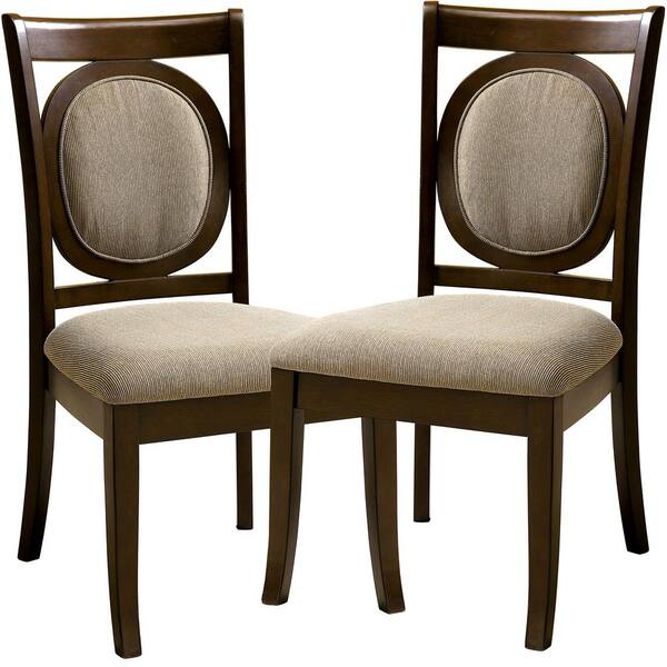 Venetian Worldwide Evelyn Walnut Dining Chair (Set of 2)