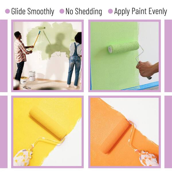 BEST Paint Roller Kit: Woven Polyester Roller Cover 4-Piece Paint