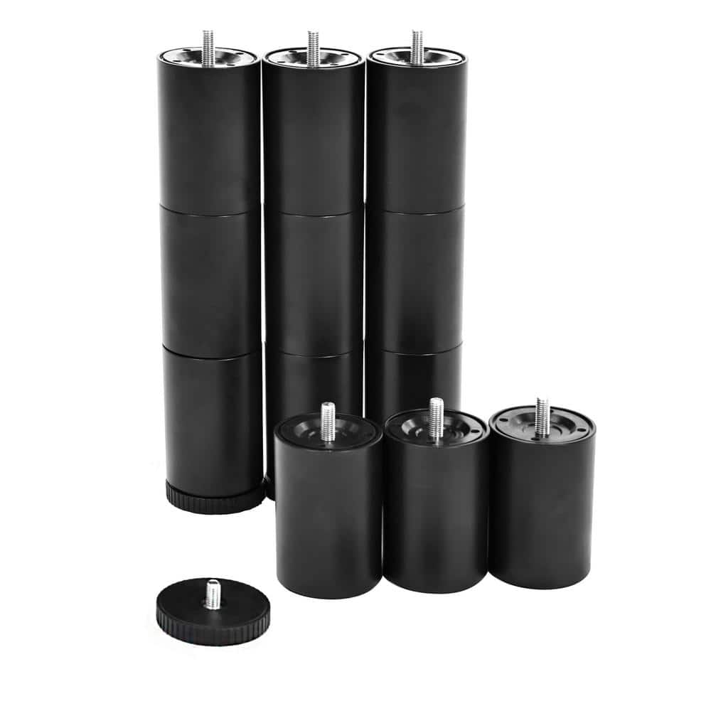 Angel SAR 4 Piece 11 in. Adjustable Bed Legs M8 Threading Fit for Heavy Duty Bed Frame Foot Sofa Furniture Cabine Legs
