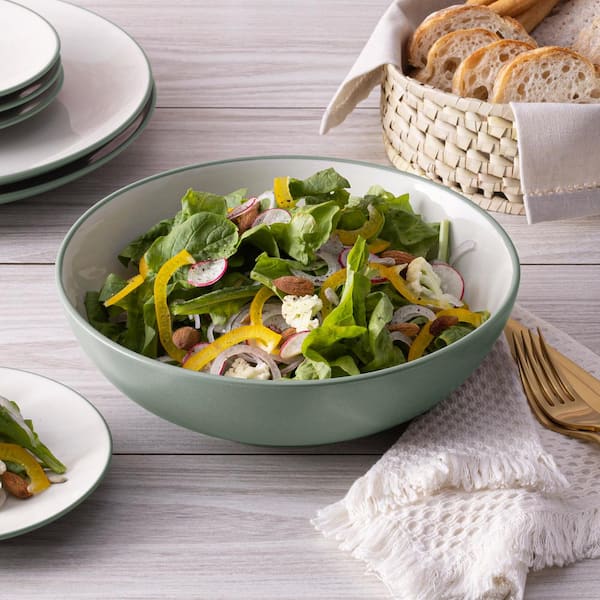 Colorwave Green 9.5 in., 64 fl. oz. (Green) Stoneware Round Vegetable Bowl