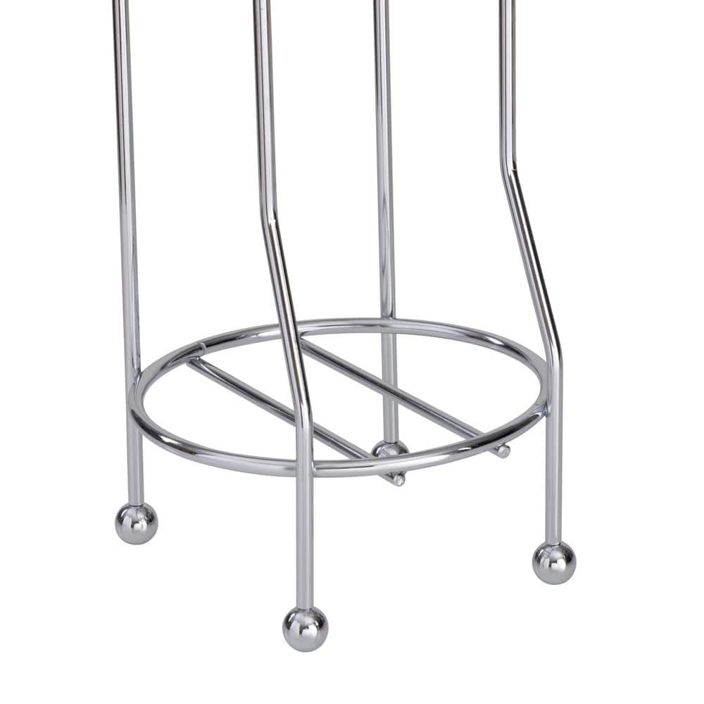 Chrome Crystal Design Freestanding Toilet Paper Holder with Storage