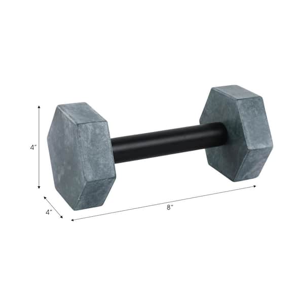 Liv & Skye Green 8 in. x 4 in. Marble Dumbbell Geometric Sculpture