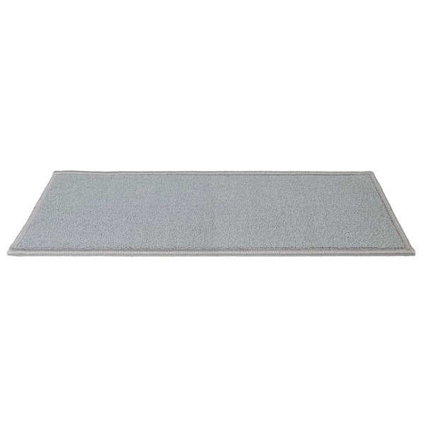 RugStylesOnline Solid Gray Color 6 in. x 26" Indoor Carpet Stair Tread Cover Slip Resistant Backing Set of 3