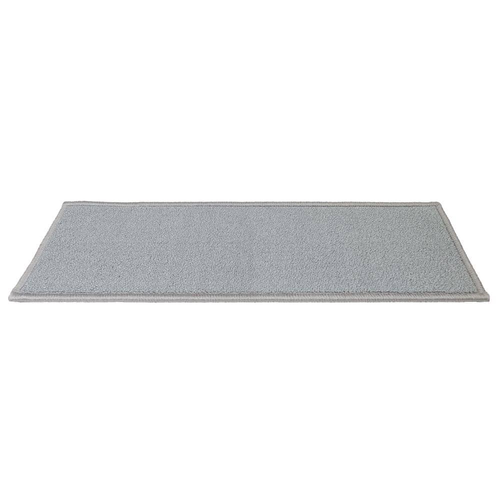 Union Rustic Stair Treads 9x28in Gray/White Non Slip Stair Rugs (Set of