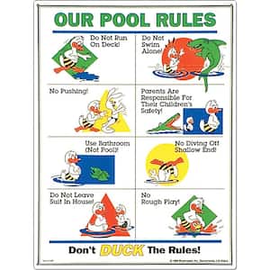 Don't Duck the Rules Swimming Pool Sign
