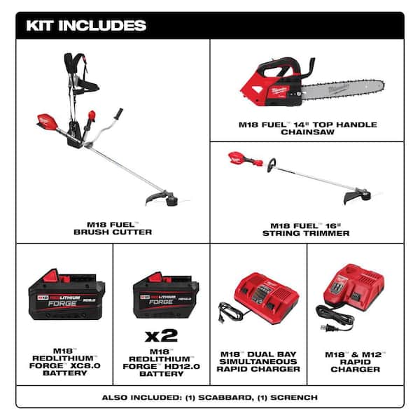 ❷ダブルヘッダーとゴーストワイヤーのセット Milwaukee M18 FUEL 18V 16 in. Brushless Cordless Straight Shaft