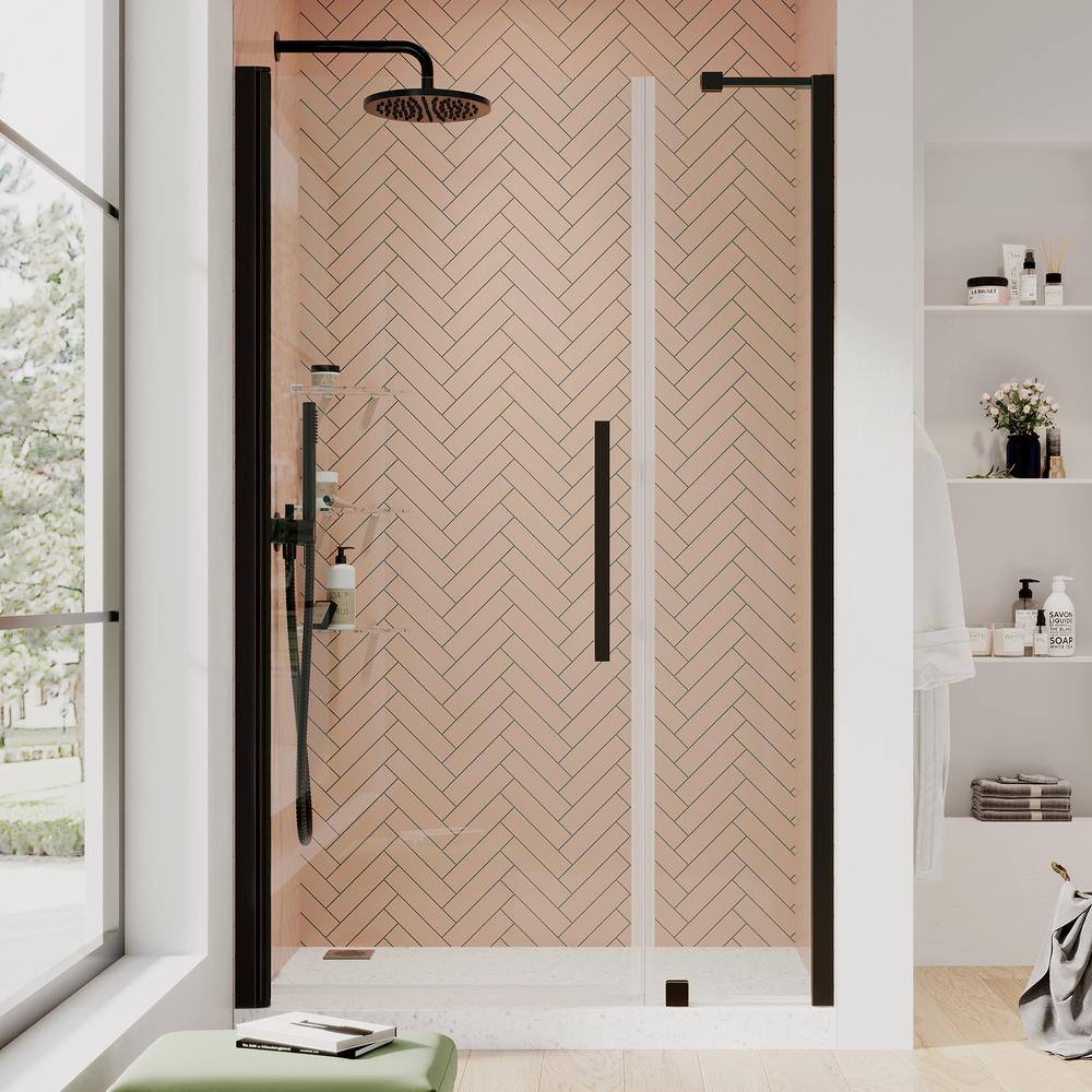 OVE Decors Pasadena 433/4 in. W x 72 in. H Pivot Frameless Shower Door