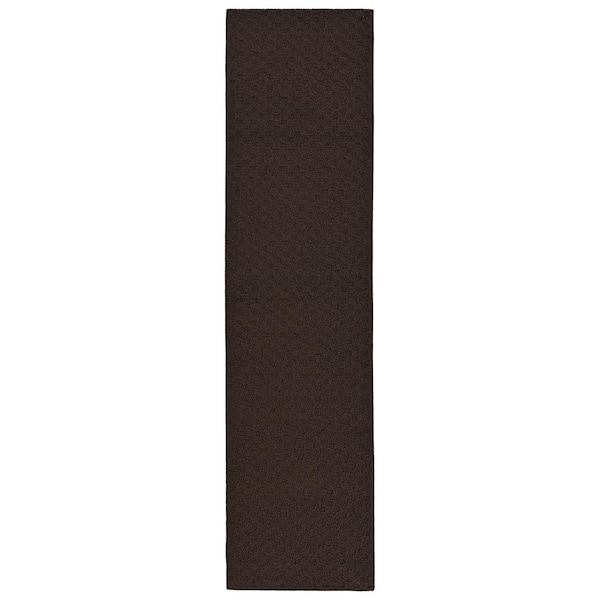 Town Square Mocha 2 ft. x 8 ft. Geometric Runner Rug
