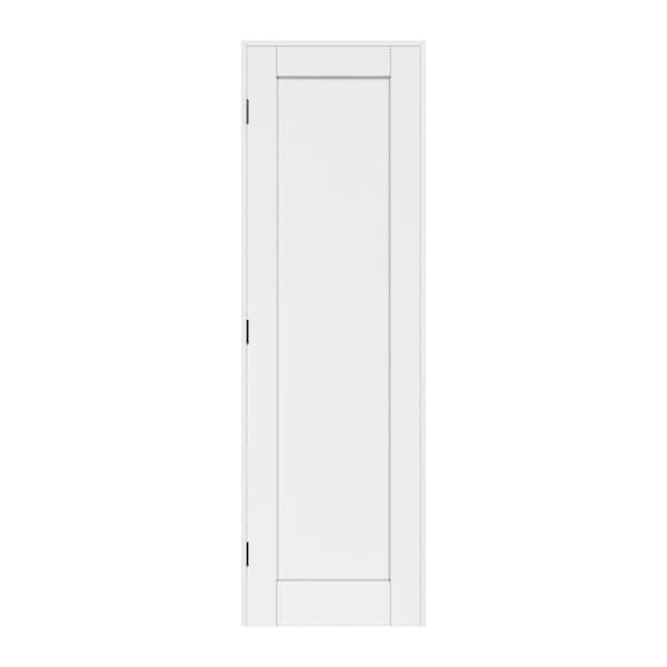24 in. x 80 in. Paneled Blank 1-Lite Right Handed White Solid Core MDF Door with Quick Assemble Jamb Kit