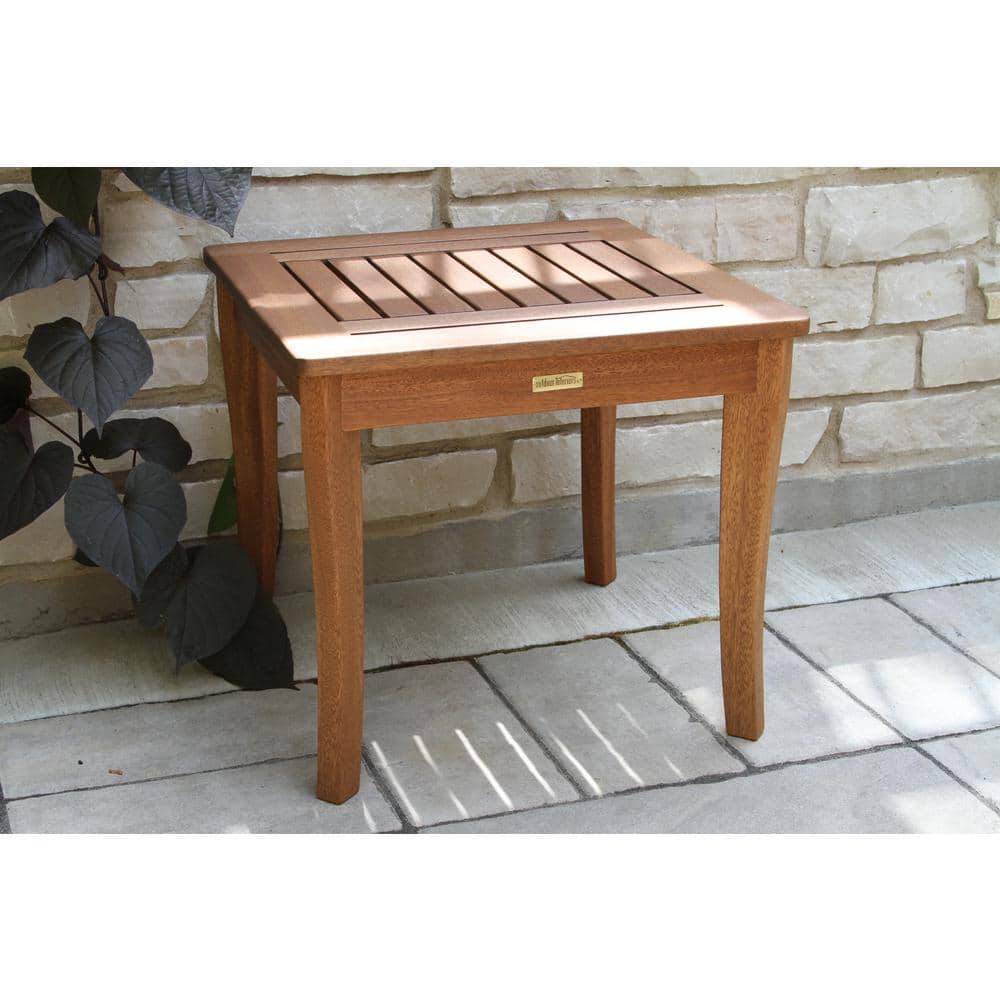 Vineyard Classic Brown Eucalyptus Square Outdoor End Table