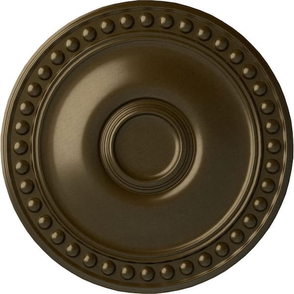 Ekena Millwork 19-1/8" x 1" Foster Urethane Ceiling Medallion (Fits Canopies upto 5-5/8") Brass
