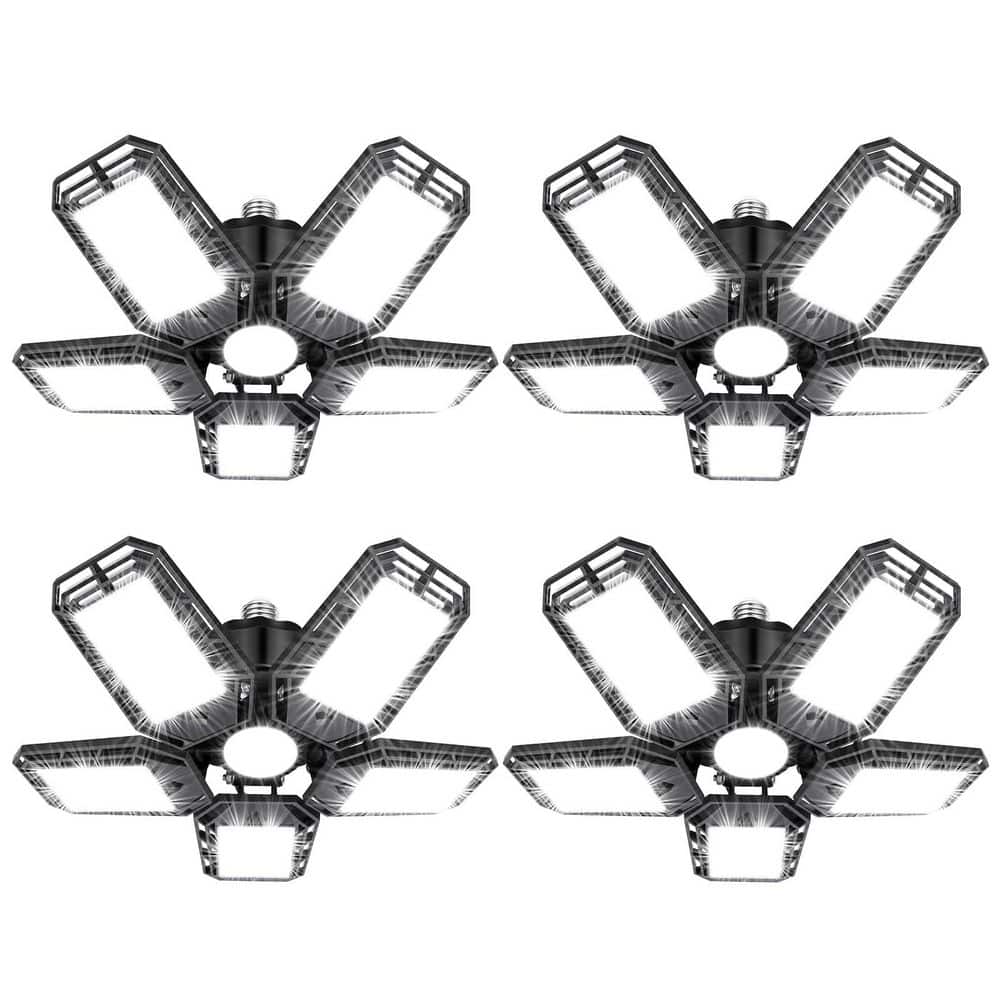 160W 120 Volt 16000 Lumen LED Garage Light Bulbs with 5+1 Deformable Panels for E26/E27 Socket, Plastic material, 4-Pack price history on PriceWatchPro