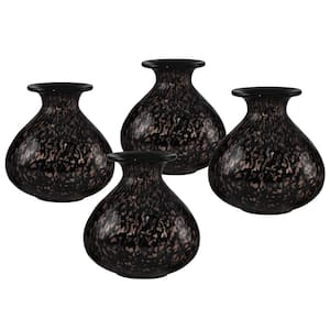 5.5 in. Leopold 4-Piece Hand Blown Art Glass Vase Set