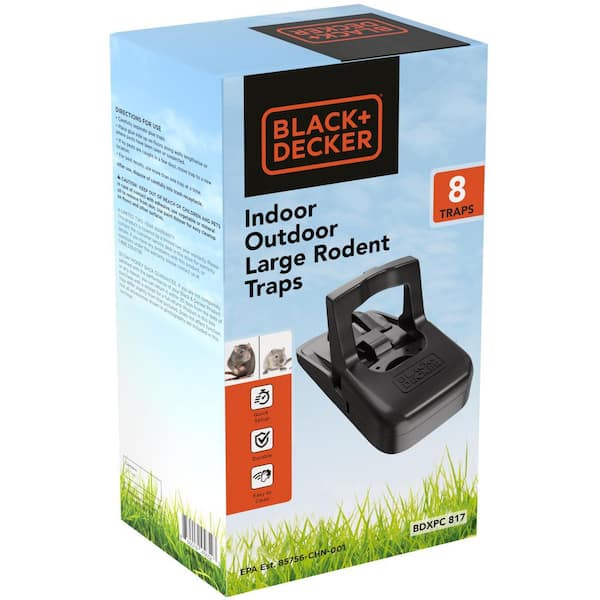 BLACK+DECKER LARGE RODENT TRAP INDOOR/OUTDOOR RAT MOUSE TRAP REUSEABLE