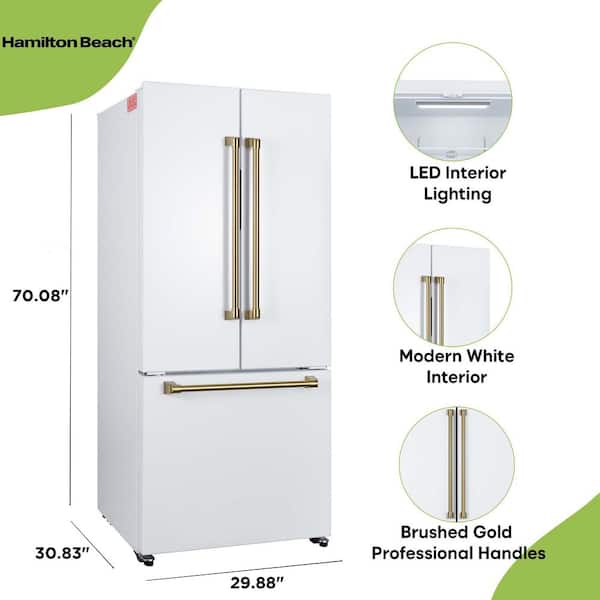 Hamilton Beach 17.7 cu. ft. French Door Refrigerator in White with
