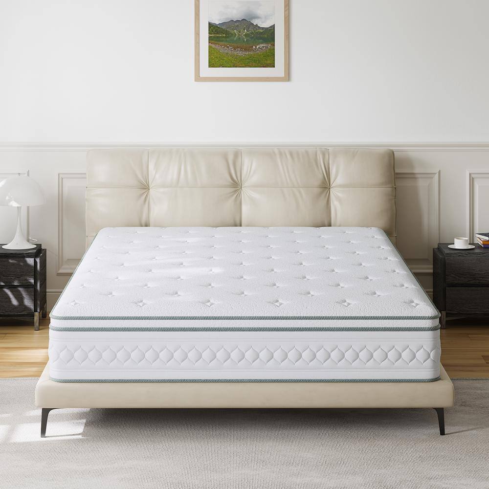 Babo Care King Size Firm Hybrid Memory Foam 12 in. Individual Pocket Spring Support and Breathable Mattress