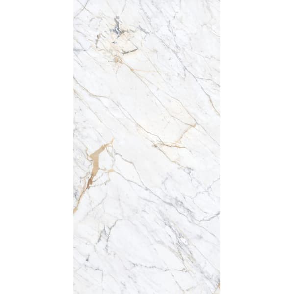 Daltile Kesler Marble Avorio 6 in. x 6 in. Glazed Porcelain Tile Sample