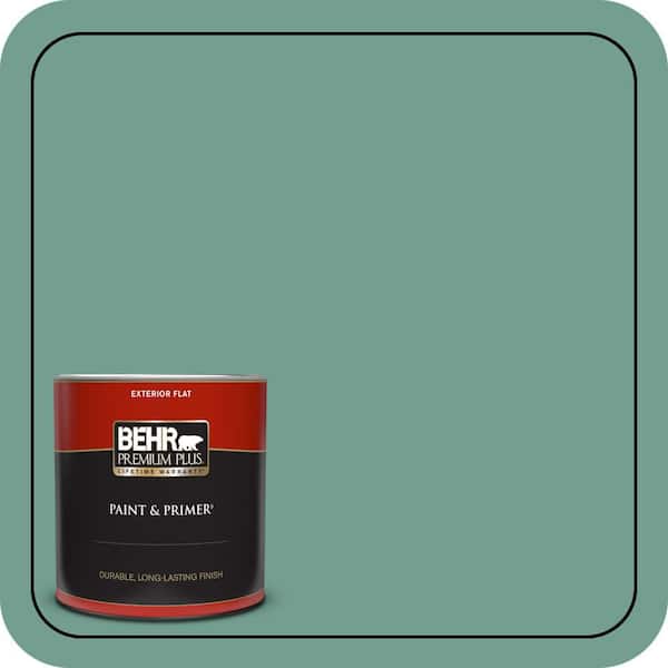 BEHR PREMIUM PLUS 1 qt. #M430-5 Regal View Flat Exterior Paint & Primer