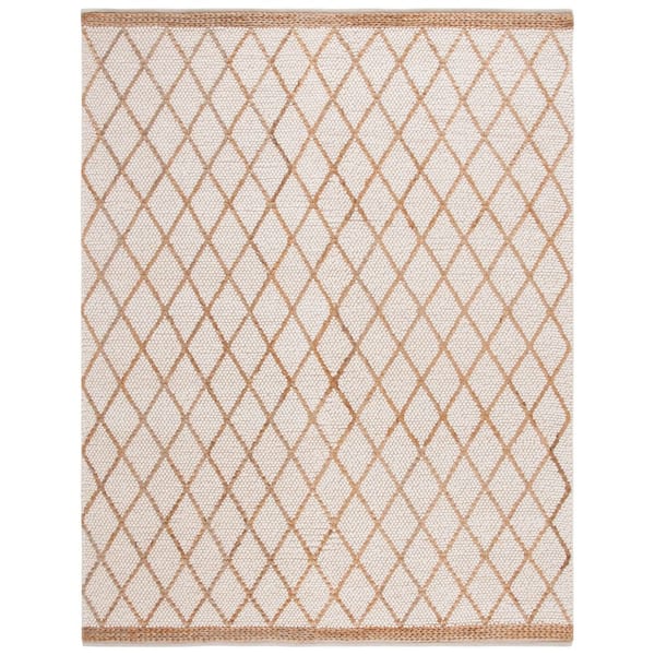Natura 9 ft. x 12 ft. Ivory/Natural Geometric Area Rug