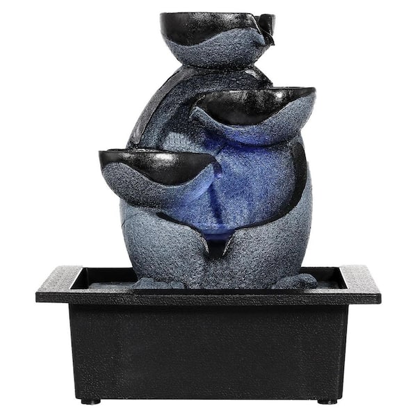 Afoxsos 10.63in. Electric Resin Tabletop Fountain with Rotating Ball ...