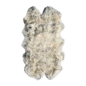 Josephine Gradient Gray 4 ft. x 6 ft. Specialty Sheepskin Area Rug