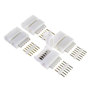 6-Pin to Cut-End Connector for Philips Wiz LED Light Strips (White) (4-Pack)