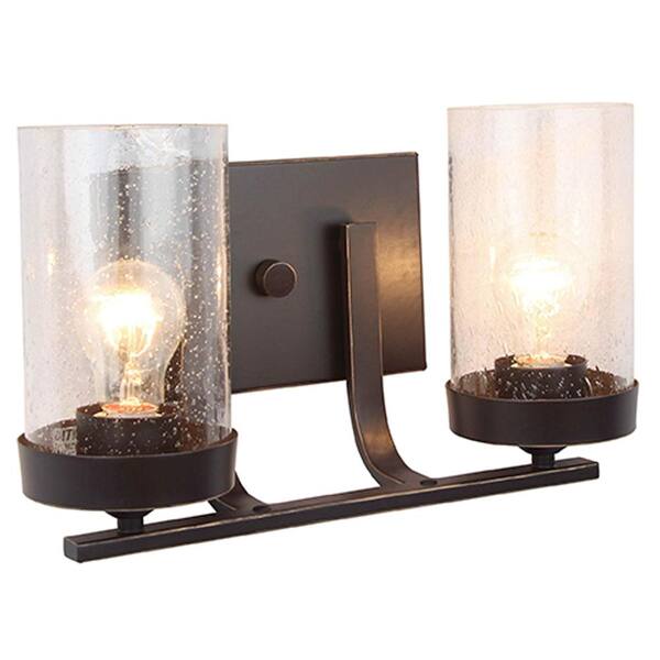 Unbranded Michelle 13 in. 2 Lights Imperial Dark Brown Vanity Light