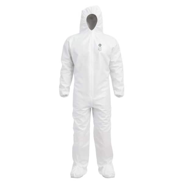 XL Microporous Protective Coveralls w/ Hood and Boots-GW903XL