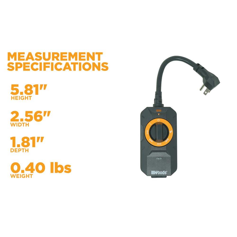 Black and Orange Outdoor Dusk to Dawn Lighting Timer