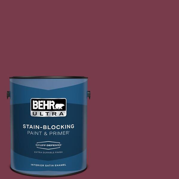 BEHR ULTRA 1 gal. #BIC-51 July Ruby Extra Durable Satin Enamel Interior Paint & Primer