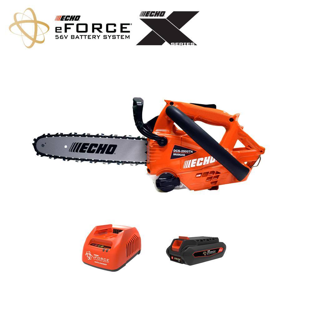 ECHO eFORCE 12 in. 56V X Series Cordless Battery Top Handle Chainsaw w