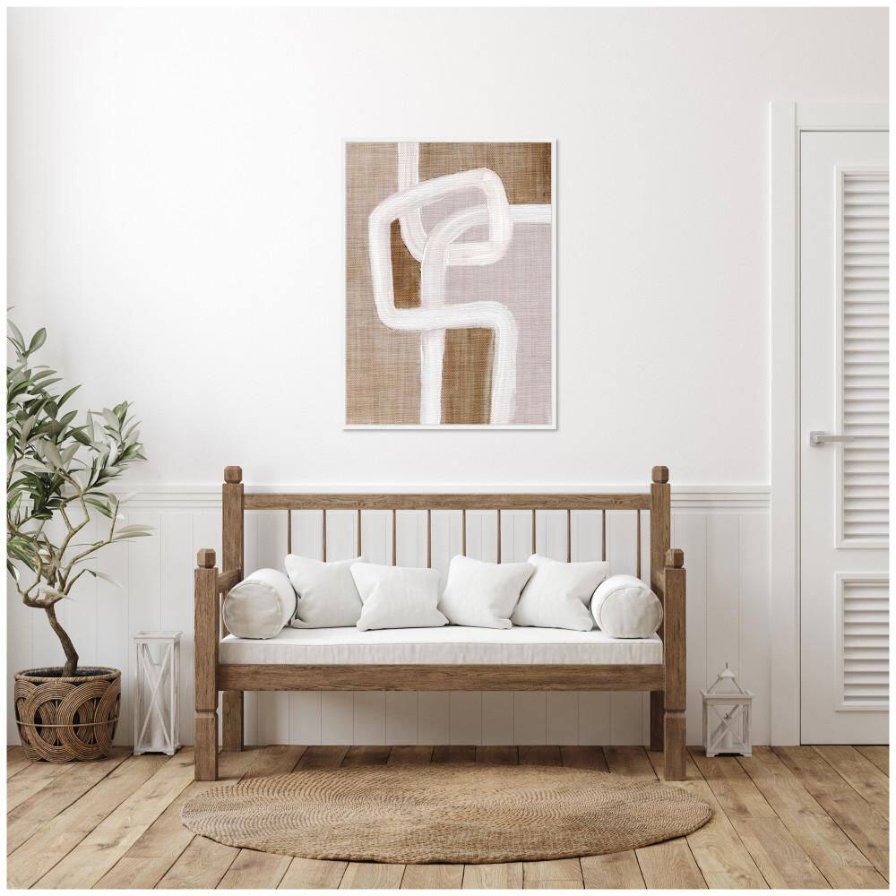 "Sylvie ""rhythmic lines l"" by Nikita Jariwala White Framed Art Print 28 in. x 38 in." price history on PriceWatchPro