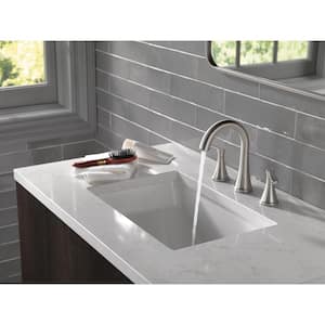 Greydon 8 in. Widespread Double Handle Bathroom Faucet in Spotshield Brushed Nickel
