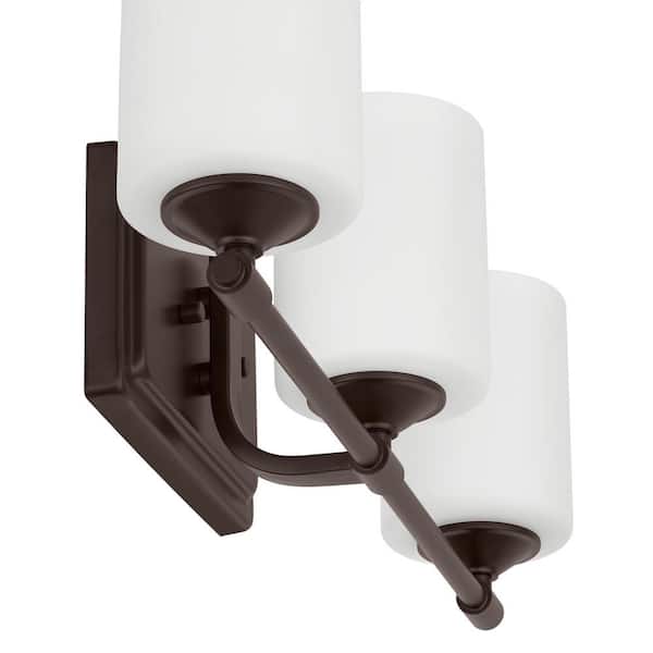 Hampton Bay Darlington 20.88 in. 3-Light Bronze Vanity Light