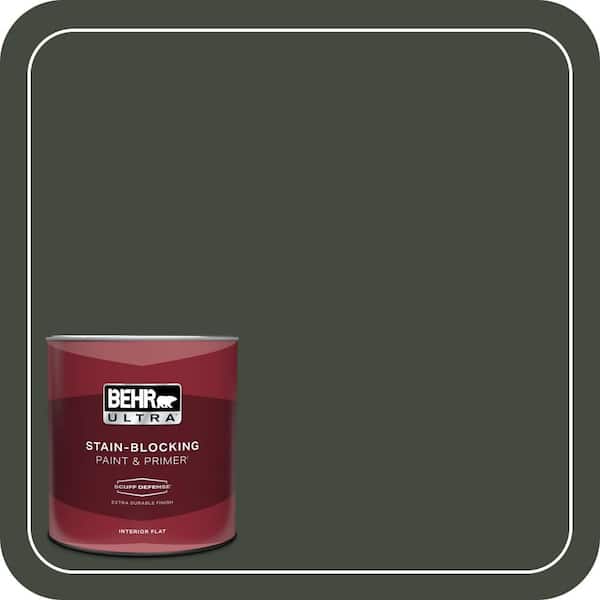 BEHR ULTRA 1 qt. #BXC-12 Deep Forest Extra Durable Flat Interior Paint & Primer