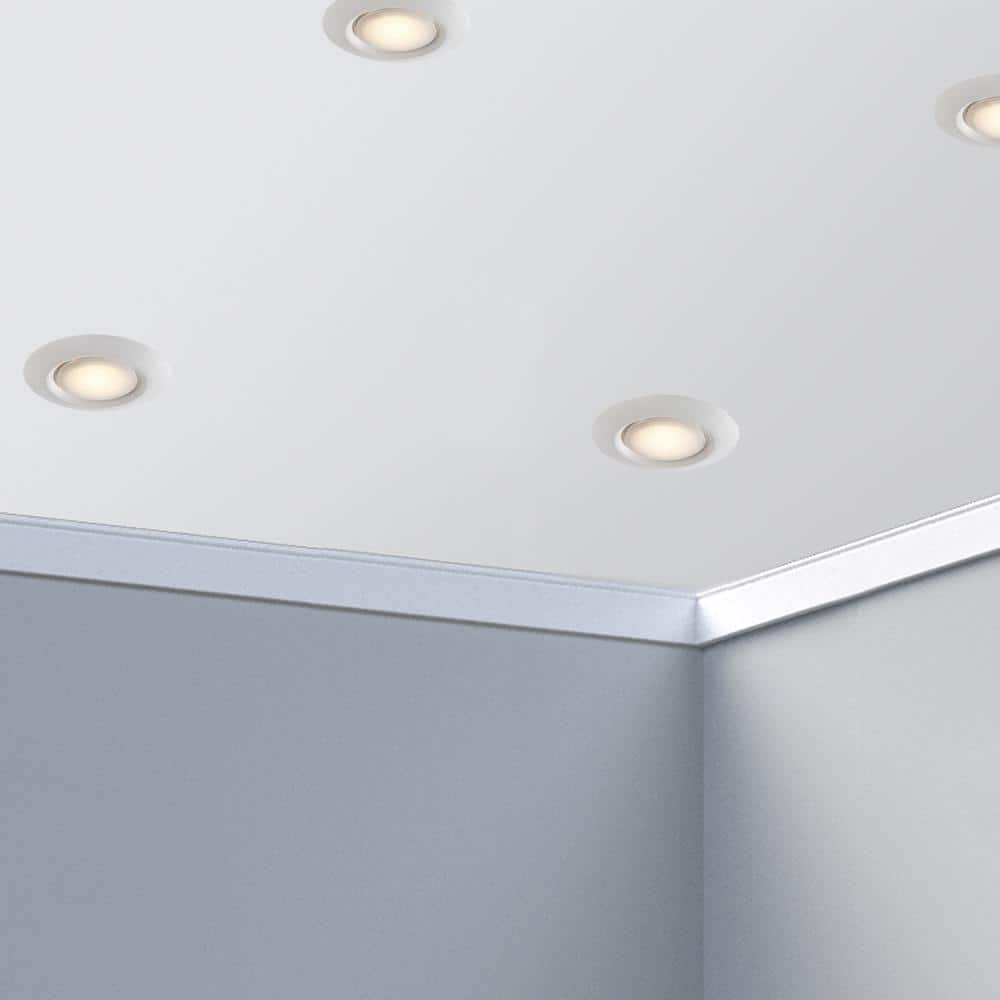 Sleek Contemporary 7.5'' White Glass LED Flush Mount Light