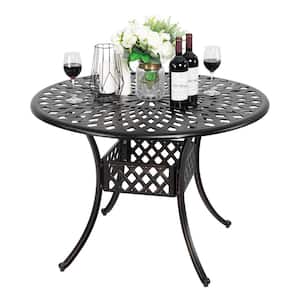 42 in. Cast Aluminum Round Outdoor Dining Table