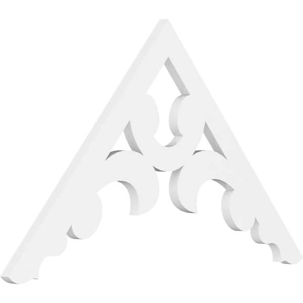 Ekena Millwork 1 in. x 36 in. x 21 in. (14/12) Pitch Vienna Gable Pediment Architectural Grade PVC Moulding