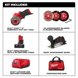 M12 FUEL 12V 3 in. Lithium-Ion Brushless Cordless Cut Off Saw Kit with M12 ROVER Service Light