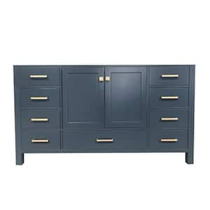 Cambridge 60 in. W x 21.5 in. D x 34.5 in. H Freestanding Bath Vanity Cabinet Only in Midnight Blue