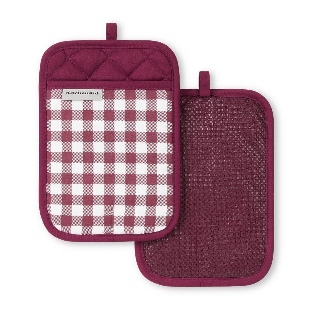 KitchenAid Asteroid Silicone Grip Beet Oven Mitt Set (2-Pack)  O2010054TDKAA1 48RD - The Home Depot