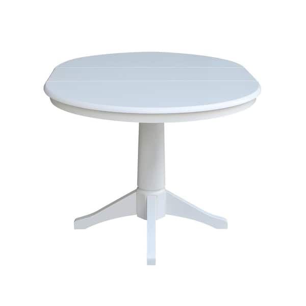 International Concepts White Oval Olivia Pedestal Dining Table