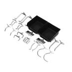 Zinc Plated Steel Hook and Small Bin Assortment for DuraBoard or 1/8 in. and 1/4 in. Pegboards (18-Pieces)
