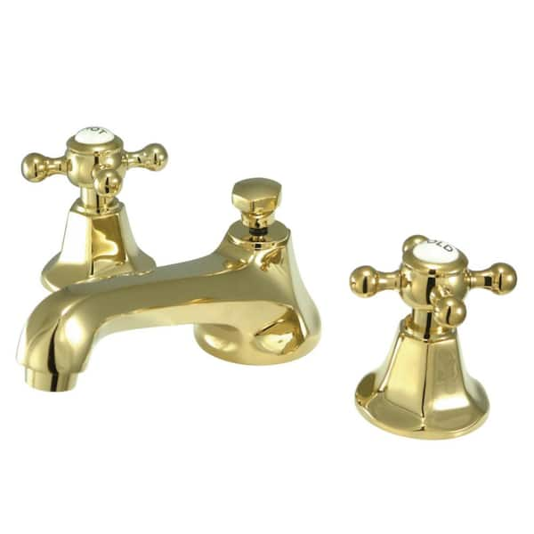 Kingston Brass Metropolitan 8 in. Widespread 2-Handle Bathroom Faucet in Polished Brass