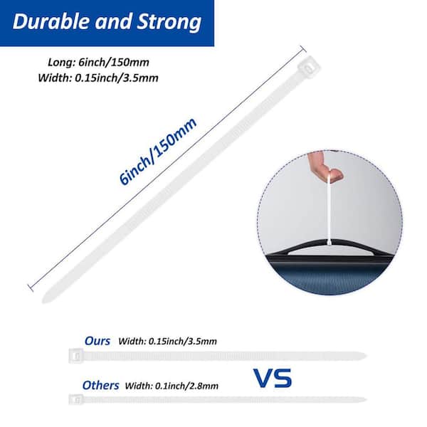 15m Self-Adhesive Cable Tie Roll – Heavy Duty Hook & Loop Straps With Buckles For Cable Management, Free Cutting