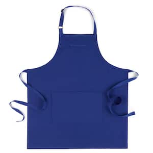 Solid Dyed Cobalt Blue 32 in. L x 28 in. W Cotton Twill Apron