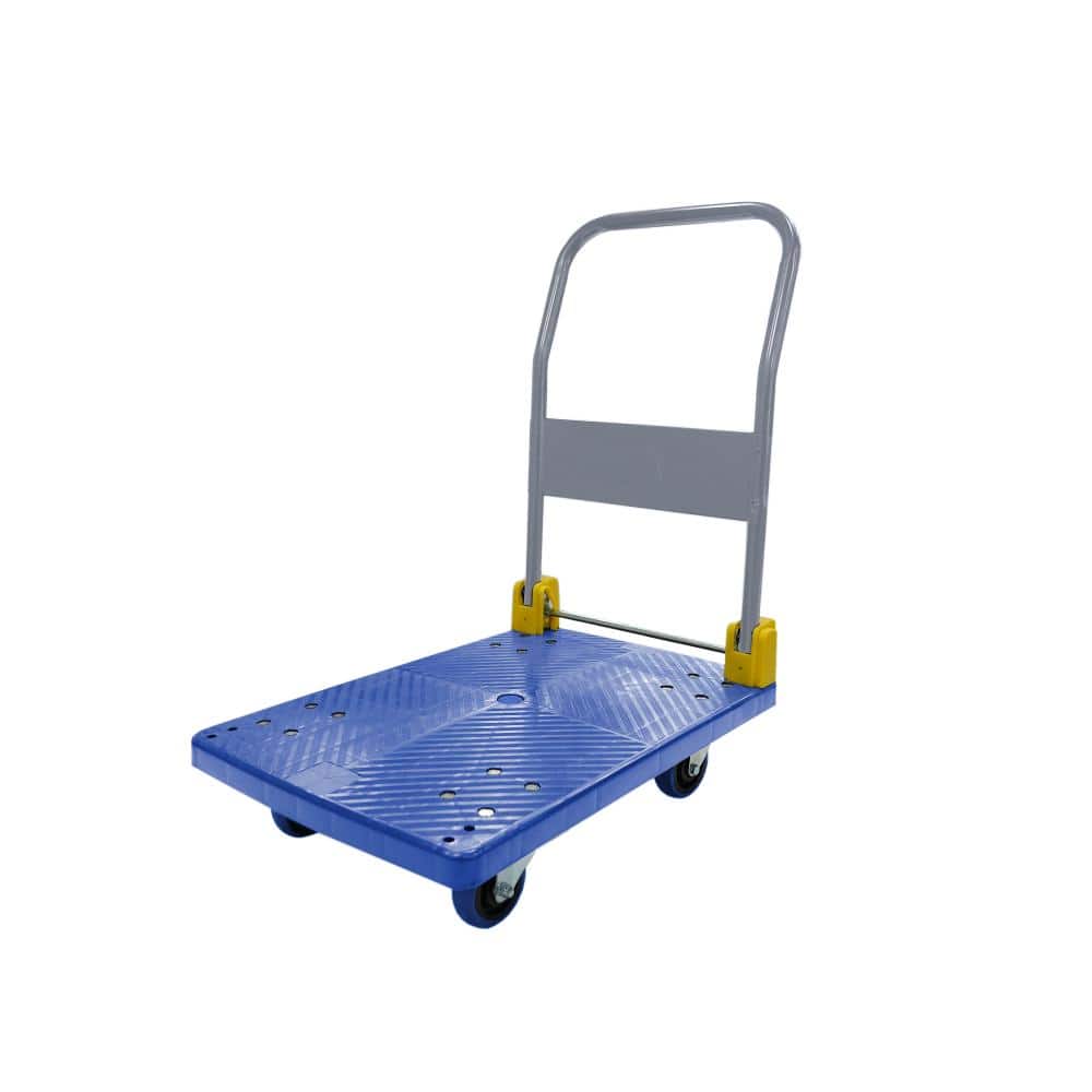 880 LBS Foldable Platform Hand Truck, Heavy Duty Steel Utility Cart with 2 Swivel Brake Wheels, Anti-Slip Surface & Sile price history on PriceWatchPro