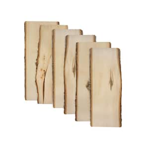 1 in. x 9.5 in. x 23 in. Rustic Basswood Live Edge Plank Project Panel (6-pack)