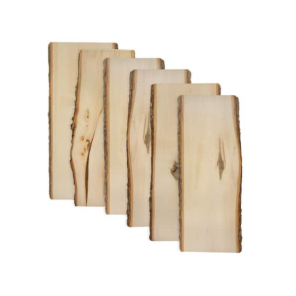 Walnut Hollow 1 in. x 9.5 in. x 23 in. Rustic Basswood Live Edge Plank Project Panel (6-pack)
